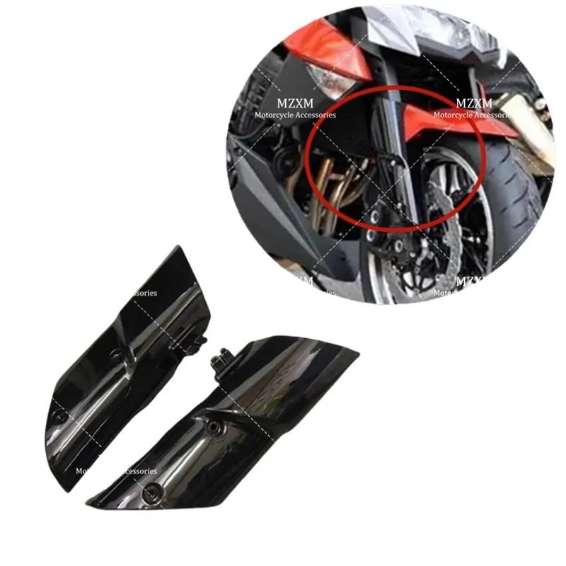 

Bright Black Motorcycle Front Side Fender Fork Cover Fairing Fit For KAWASAKI Z1000 2010-2011-2012-2013 Fairing