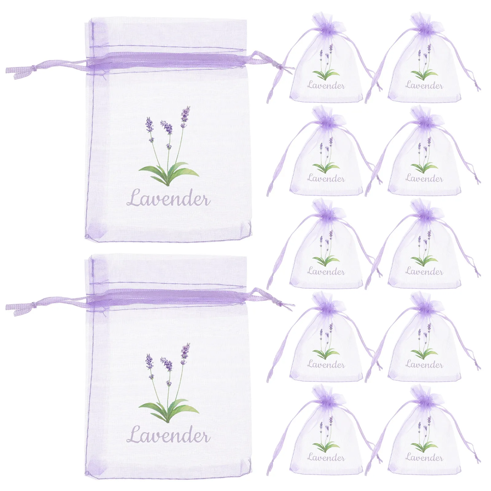 20Pcs Gauze Lavender Sachet Bags Drawstring Pouch for Home Wedding Favor Parties Closet Freshener Aromatherapy Gift Bags