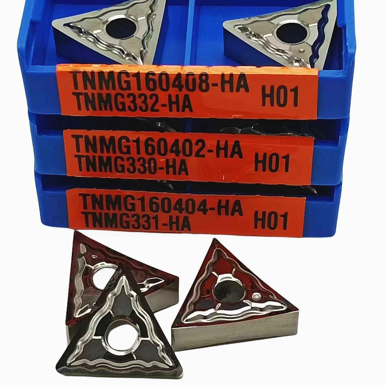 TNMG160402-HA sisipan aluminium H01 Tools Turning alat pembalik untuk mesin bubut AL CNC 10 buah pemotong pelat H01