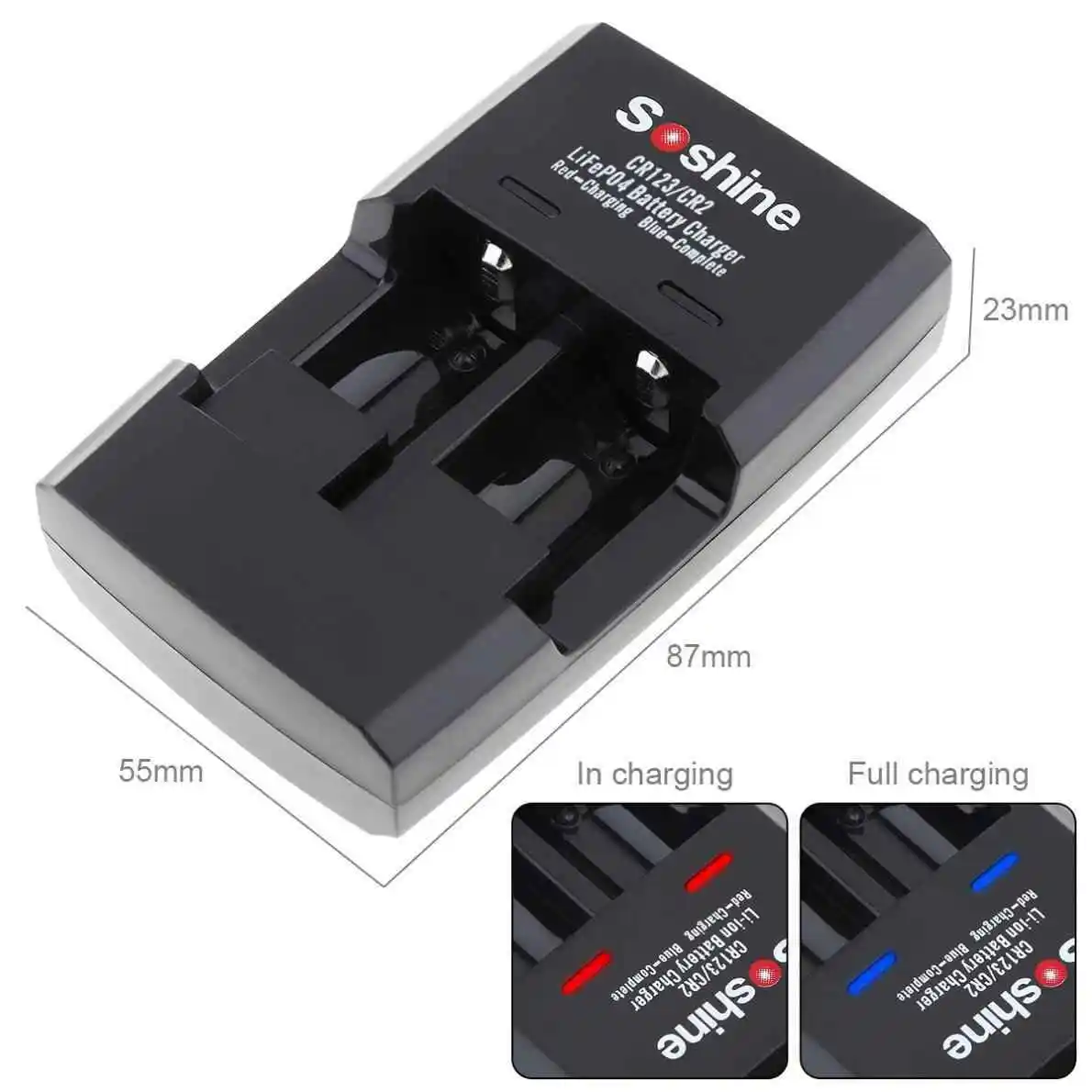 CR2 CR123A 16340 Cargador de batería 3.2V 3V 3.7V LiFePO4 Baterías recargables