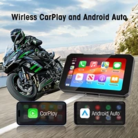 Ezonetronics Pantalla táctil de 5 pulgadas Soporte de pantalla CarPlay para motocicleta CarPlay inalámbrico y Android Auto IP67 resistente al agua
