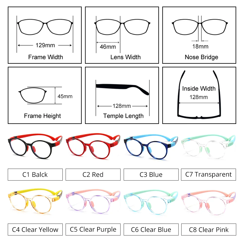 Lunettes Optiques Enfants EnzoDate Rouge Avec Sangle - Monture Flexible Incassable Taille 48 Pour 5-7 Ans