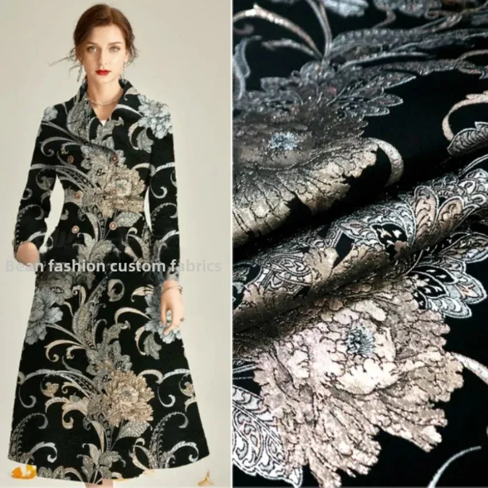 

Металлическая проволока, парча, жаккардовая ткань, ретро-дворец, темный узор, окрашенное в пряже платье, ветровка, пальто, одежда, брендовая модная ткань для шитья