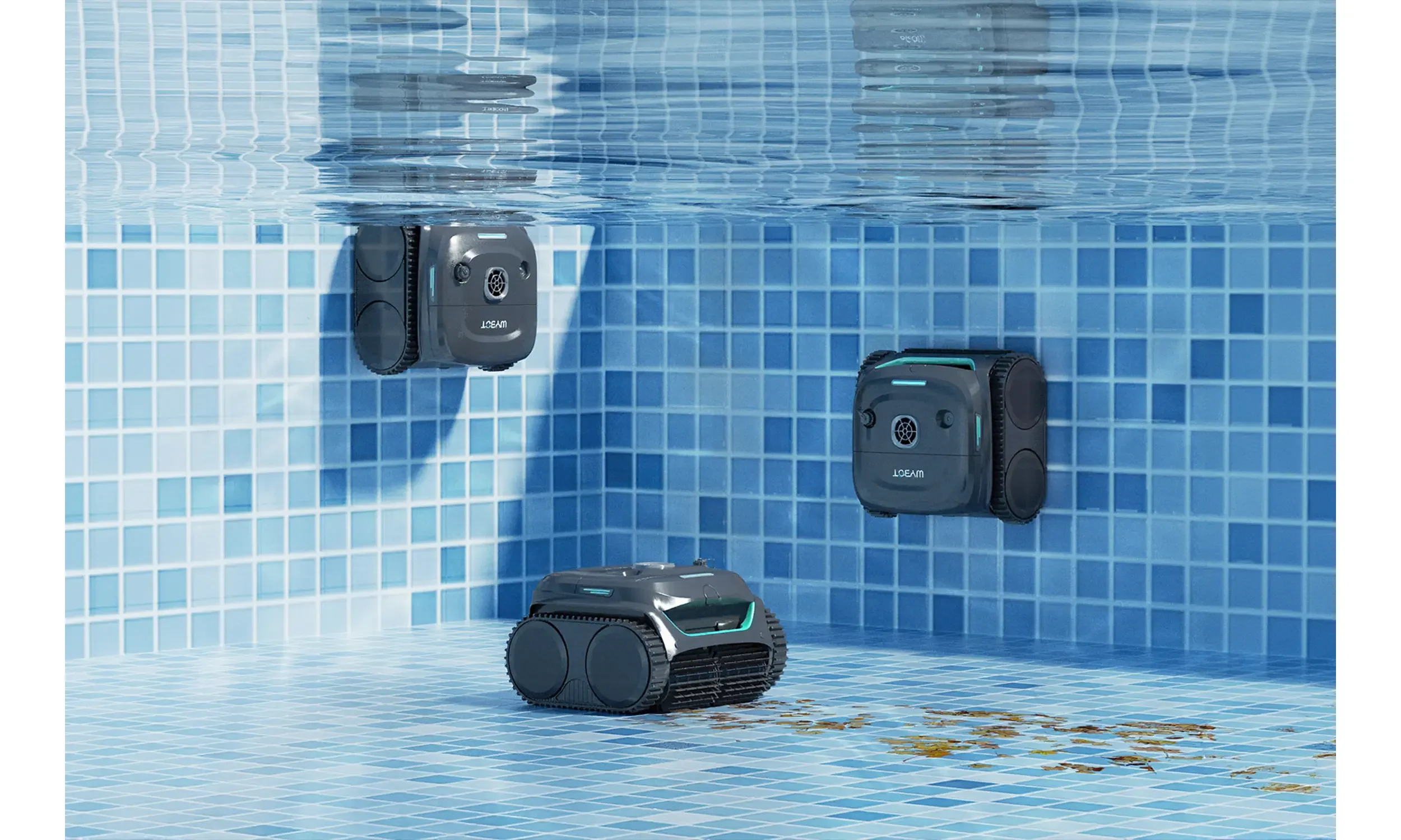 STROVAN C2 Wireless Pool Cleaner 7 Cleaning Modes 6 Path Planning 3H Fast Charge Rechargeable Battery