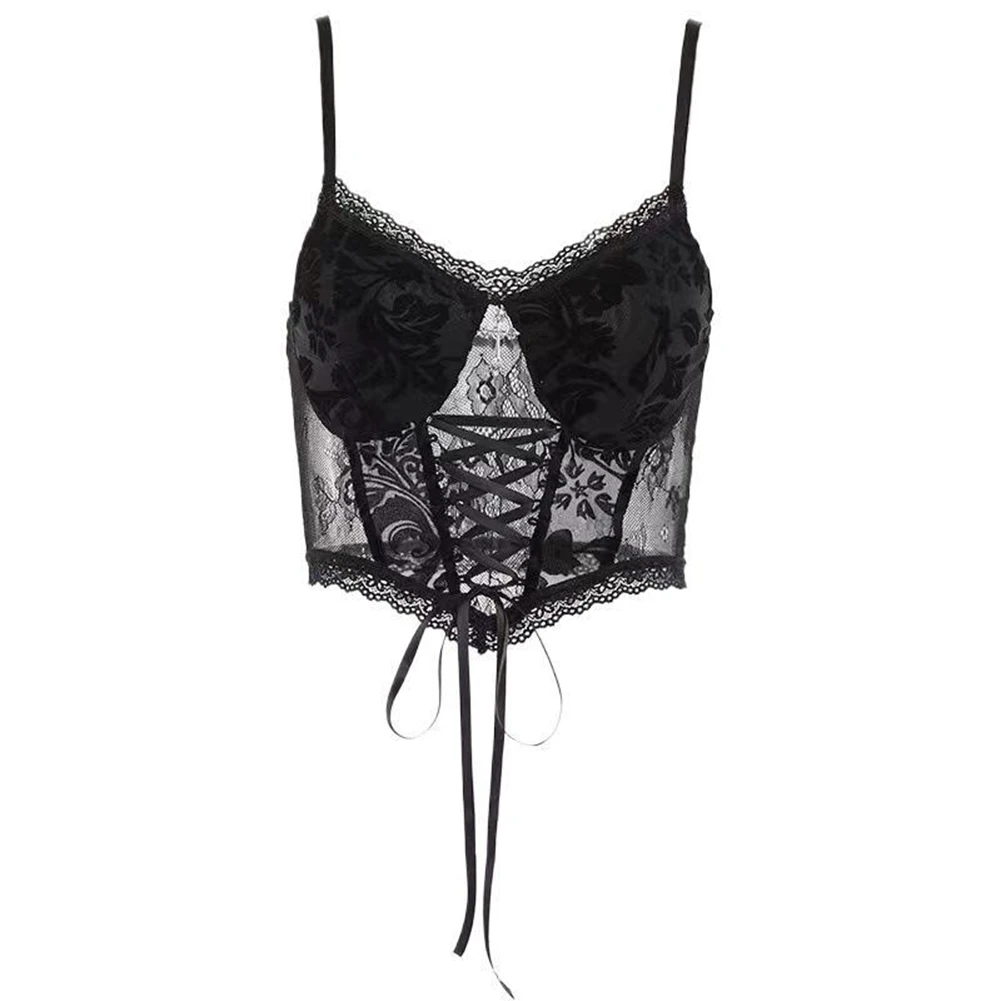 

Club Events Bowknot Pleated Tank Pleated Mesh Vest Bowknot Pleated Slight Stretch Fabric Solid Color V-neck Design