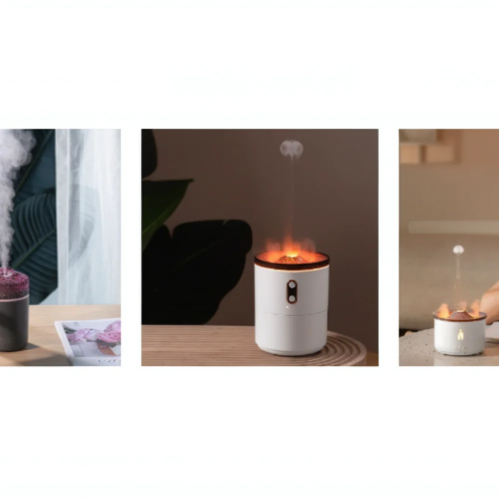 Mini Volcano Humidifier Jellyfish Aromatherapy Diffuser Desktop Air Purifier Ultrasonic Mist Maker Fragrance Machine Home