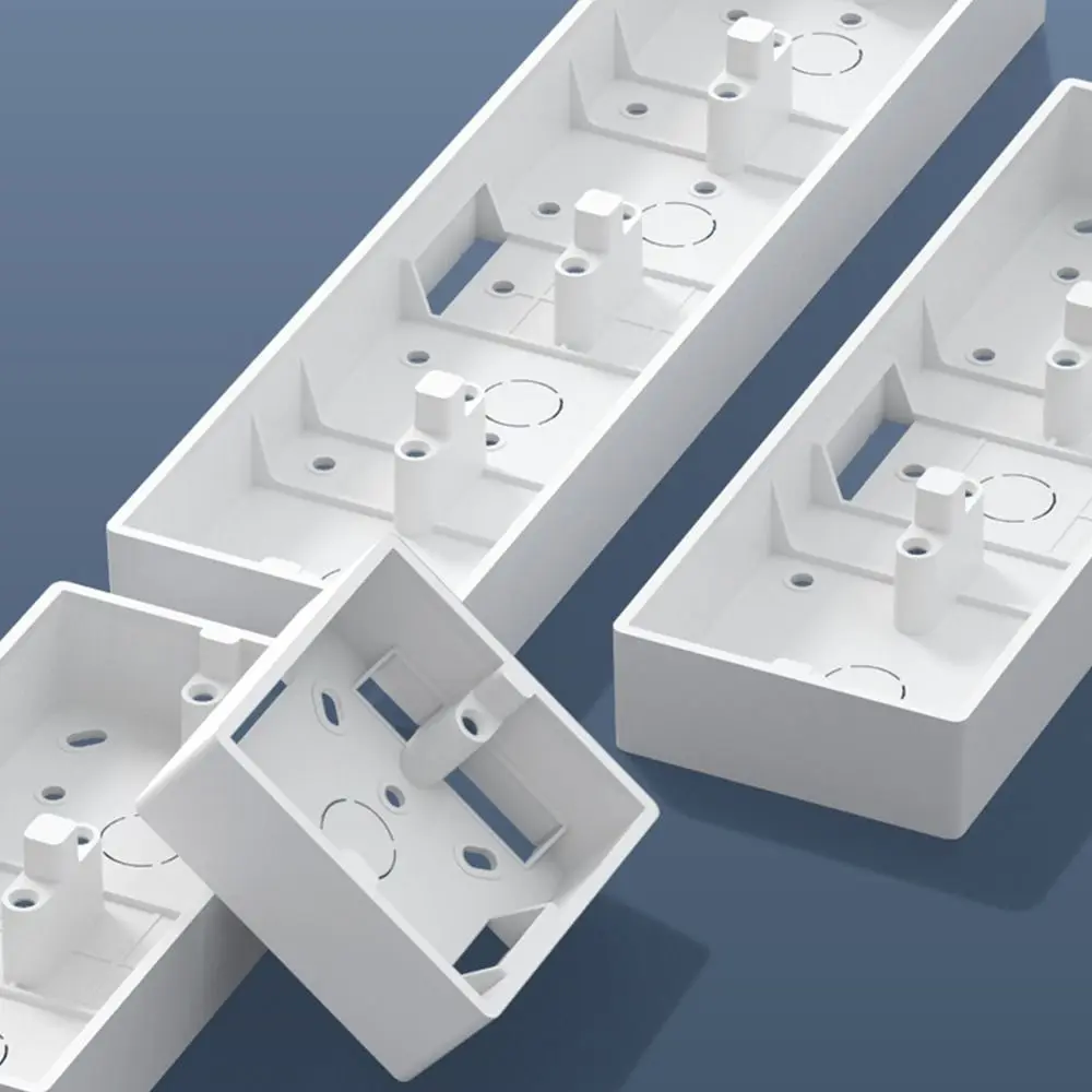 86 Type Switch Socket Box On-Wall Mount External Mounting Case Single/Double/Triple/Quadruple Wall Surface Junction Box Hardware