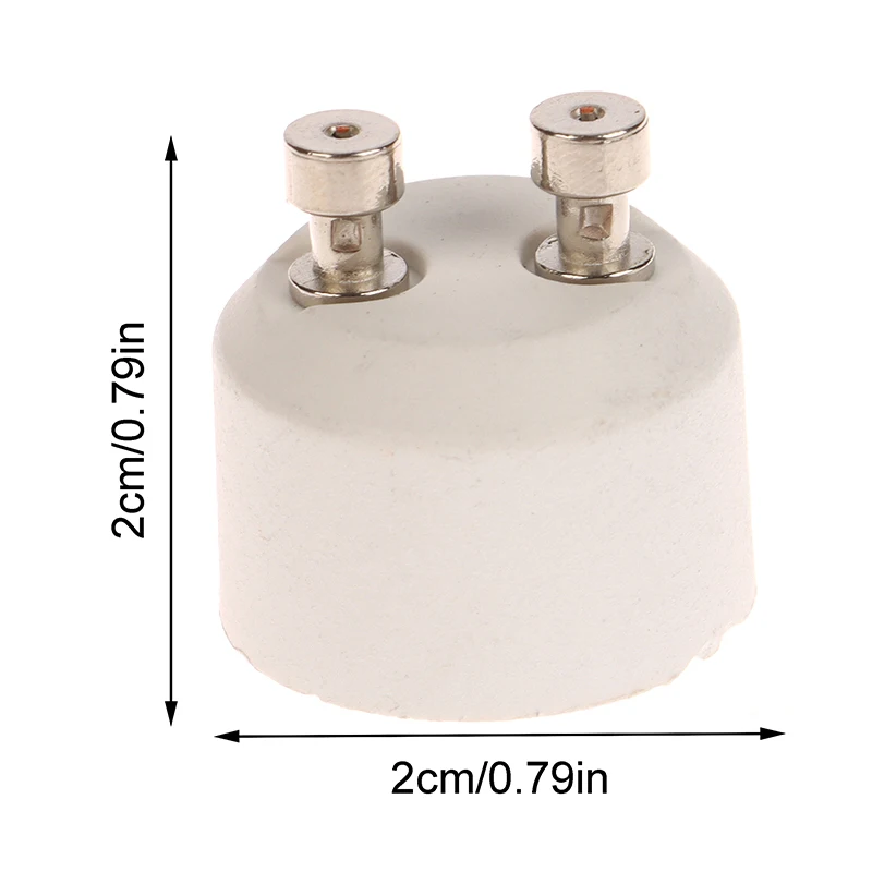 2 buah GU10 untuk MR16 soket keramik dasar bohlam lampu LED Halogen GU10 ke GU5.3 G5.3 G4 adaptor dudukan lampu konverter putih