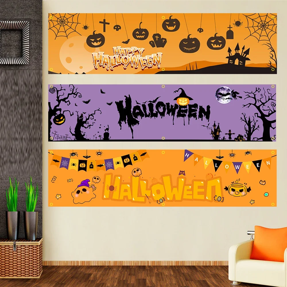 JohninBanner 2x8 Fts Halloween banner Interior decoration Tapestry printed Flag