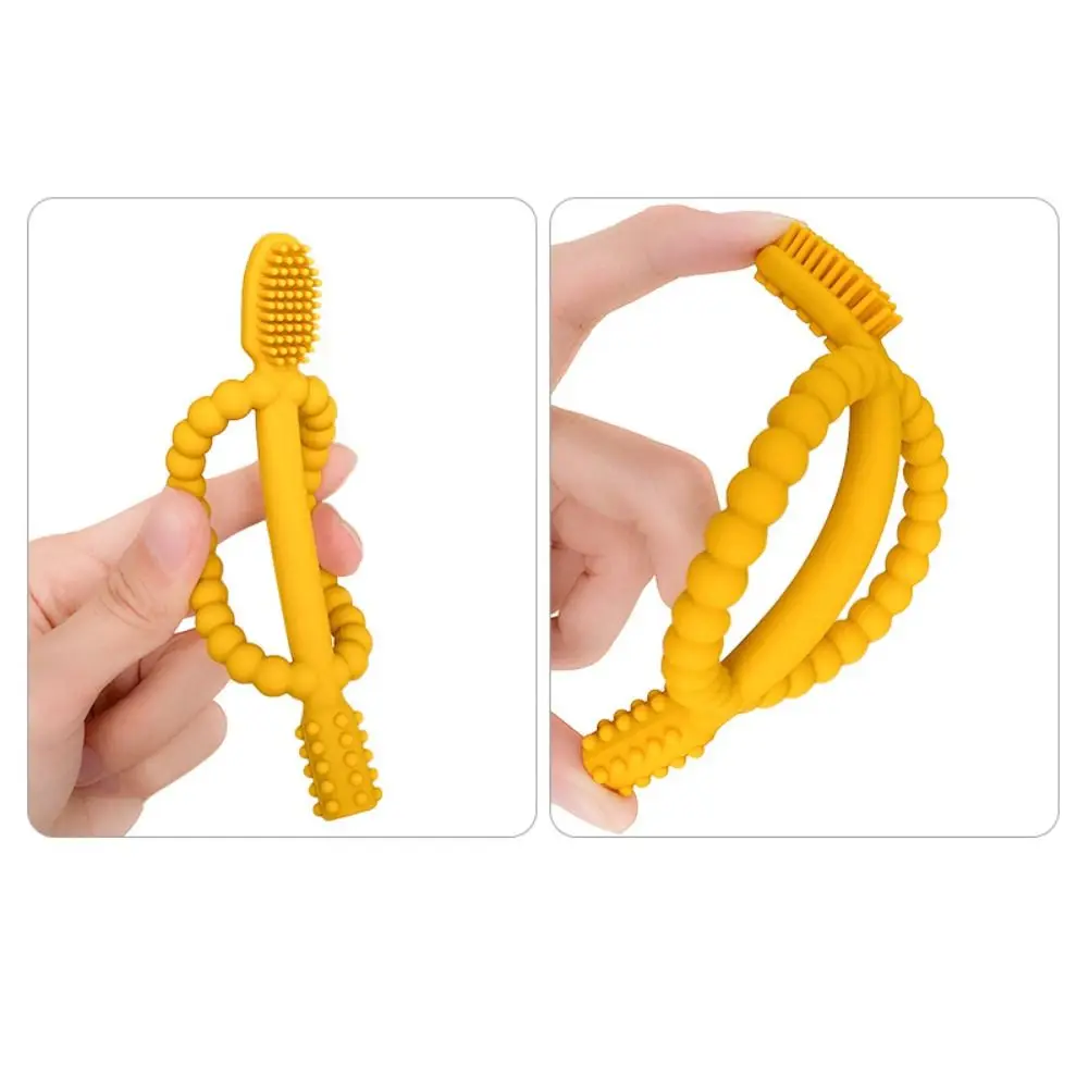 Massaggiagengive per bambini in silicone alimentare premium, senza BPA, sollievo dalla dentizione, giocattoli per la dentizione, massaggio alle gengive, bastoncini da masticare strutturati, giocattoli da viaggio