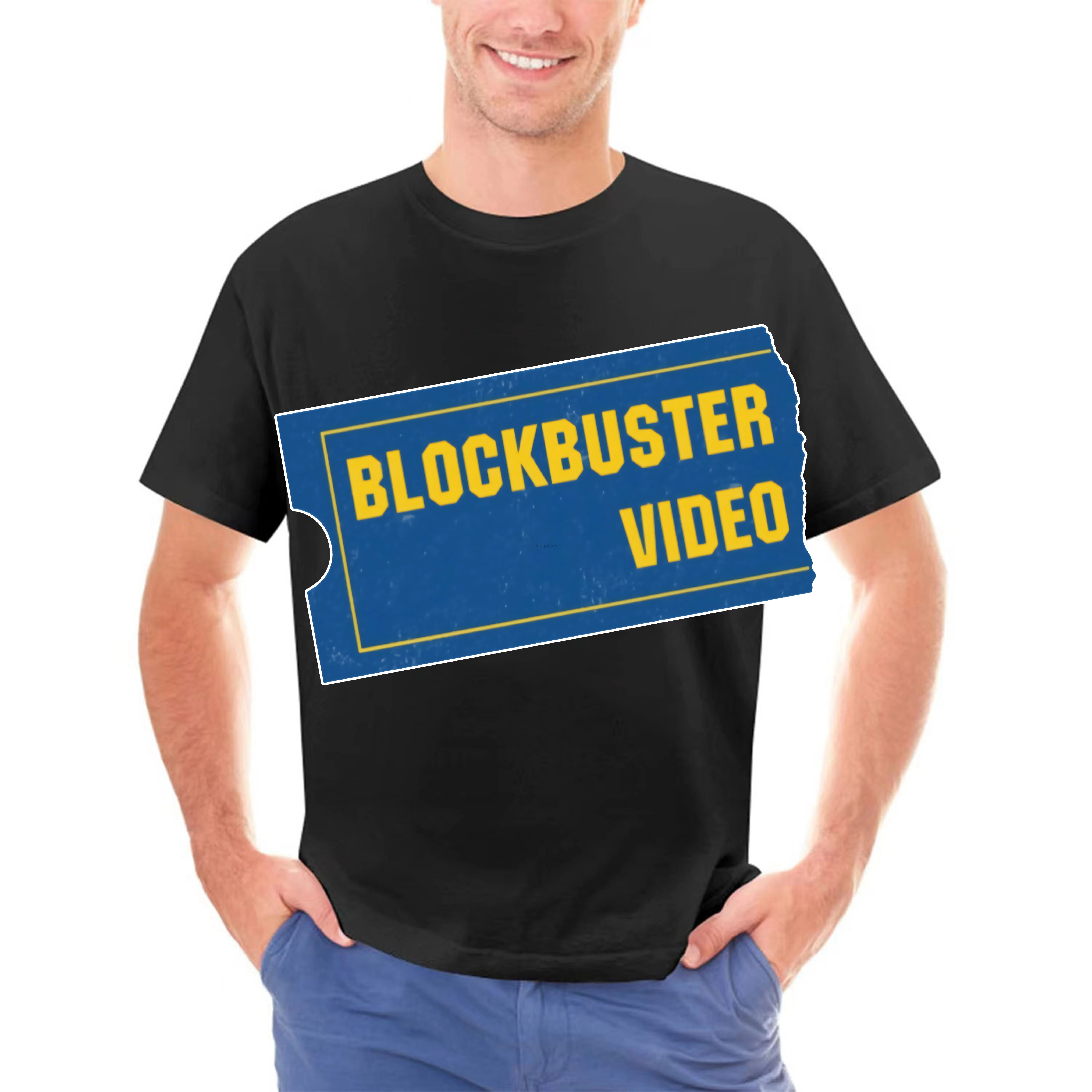 Blockbuster Video Movie Rental Retro Vhs Dvd Vcr Beta Distressed T-Shi