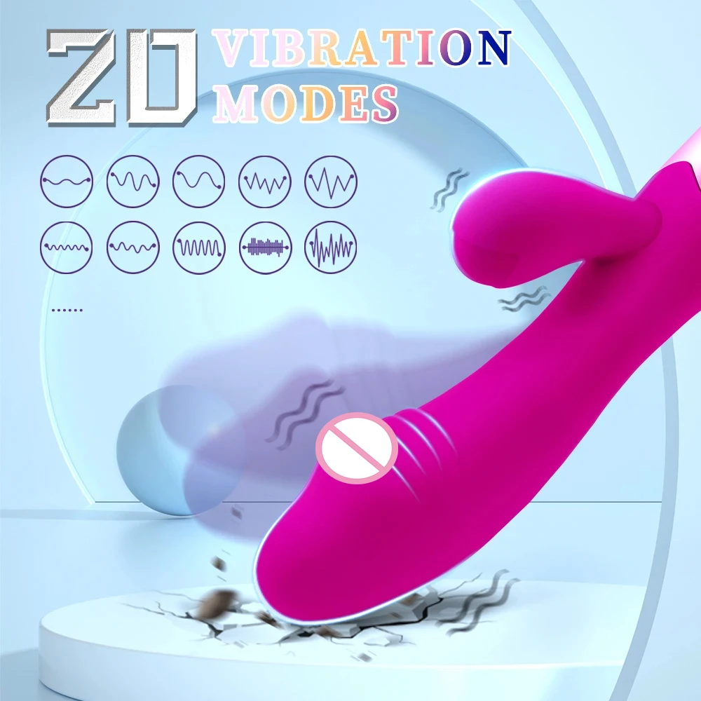 Powerful Rabbit Vibrator Dildo Dual Vibration G Spot Clitoris Stimulation Masturbators Vaginal Massager Adult For Women Sex Toys