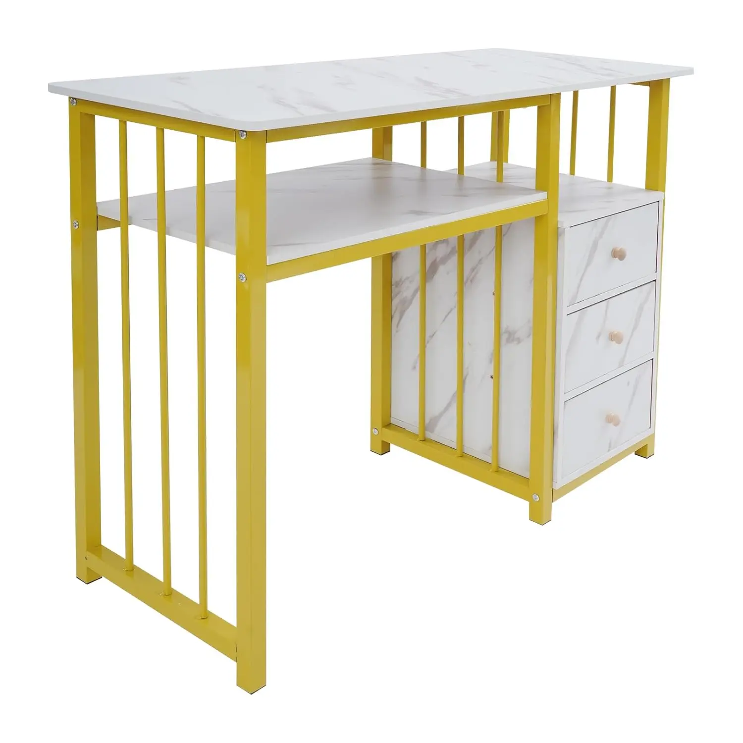 

Manicure Table, 66.14lbs Floor Wood Mount Metal Frame Nail Desk Marbling Spa Beauty Salon Texture Manicure Desk w/, Customized