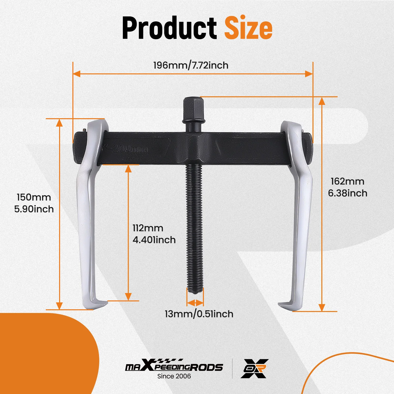 

8 Inch 2-Jaw Gear Puller Reversible for External Internal Pulling New
