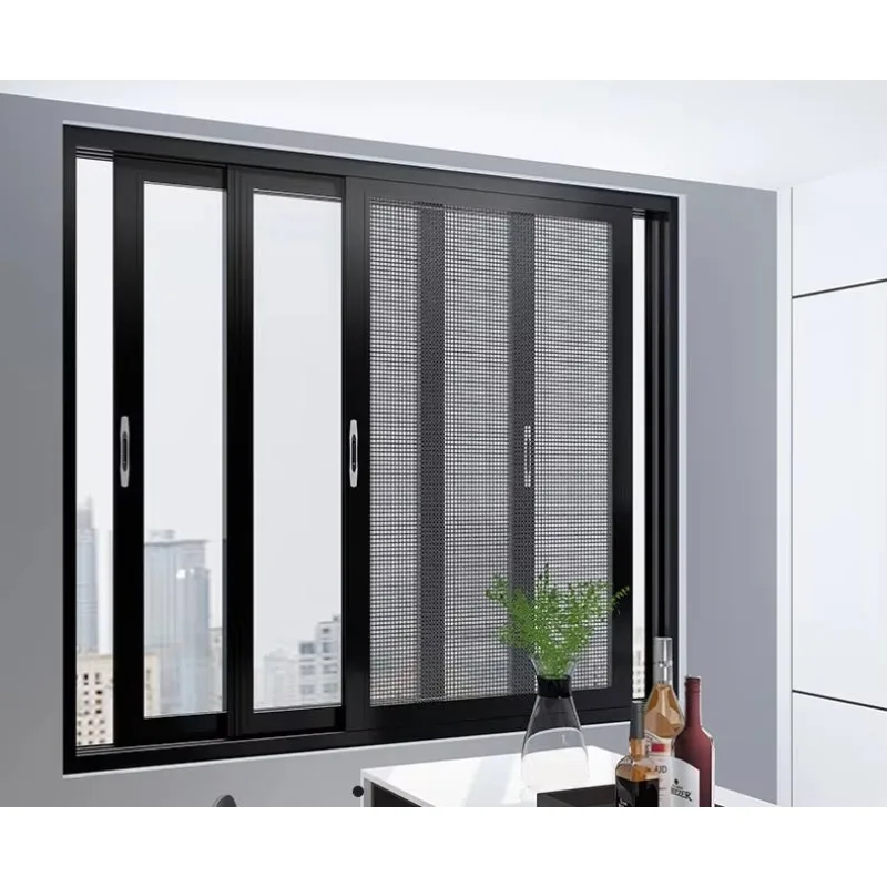 Foshan Factory Wholesale Aluminium Frame Doors and Windows Aluminum Double Glaze Sliding Window
