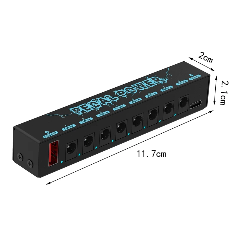 دواسات الغيتار امدادات الطاقة ، 5 فولت ، 8 مخرجات الطريق ، المحمولة ، دائم ، امدادات الطاقة لوحة الدواسة ، تأثير الغيتار