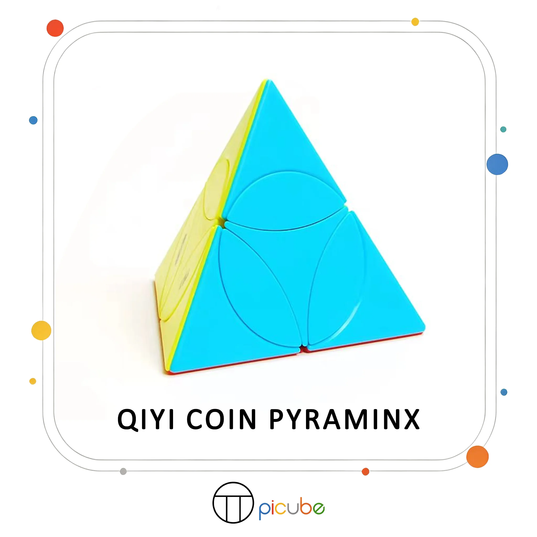 [Picube] QiYi Coin Tetrahedron Pyramid Magnetic Speed Cube Irregular Twist Puzzle Cubo Magico Stress Relief Collectible Gift Toy