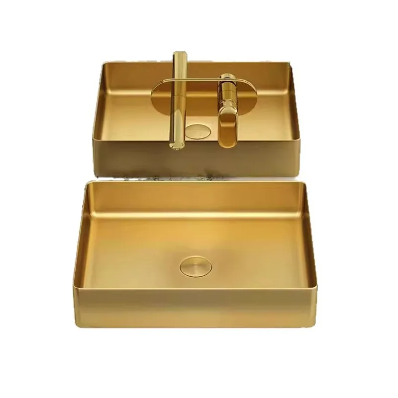 

Stainless steel countertop basin wash basin Household hotel bathroom Anti-splashing art face wash