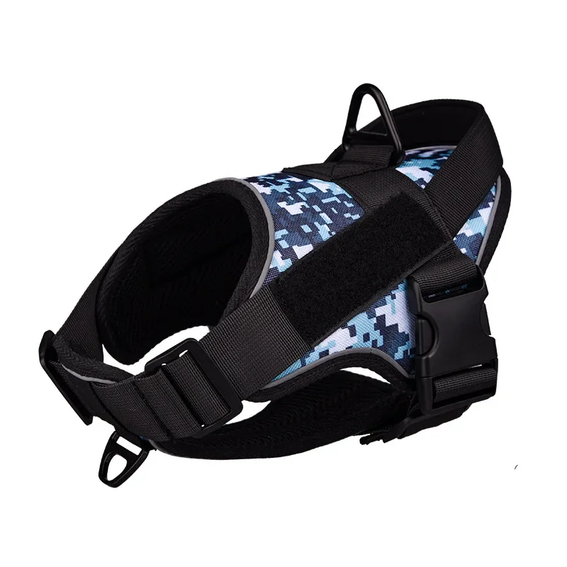 Large Dog Tactical Chest Strap Pet Vest Reflective Dog Rope Explosion-proof Traction