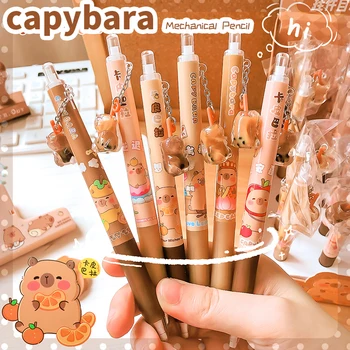 Artykuły papiernicze kawaii rysunek przydatne przybory szkolne kapibara ołówek automatyczny estetyczne artykuły papiernicze śliczne ołówki