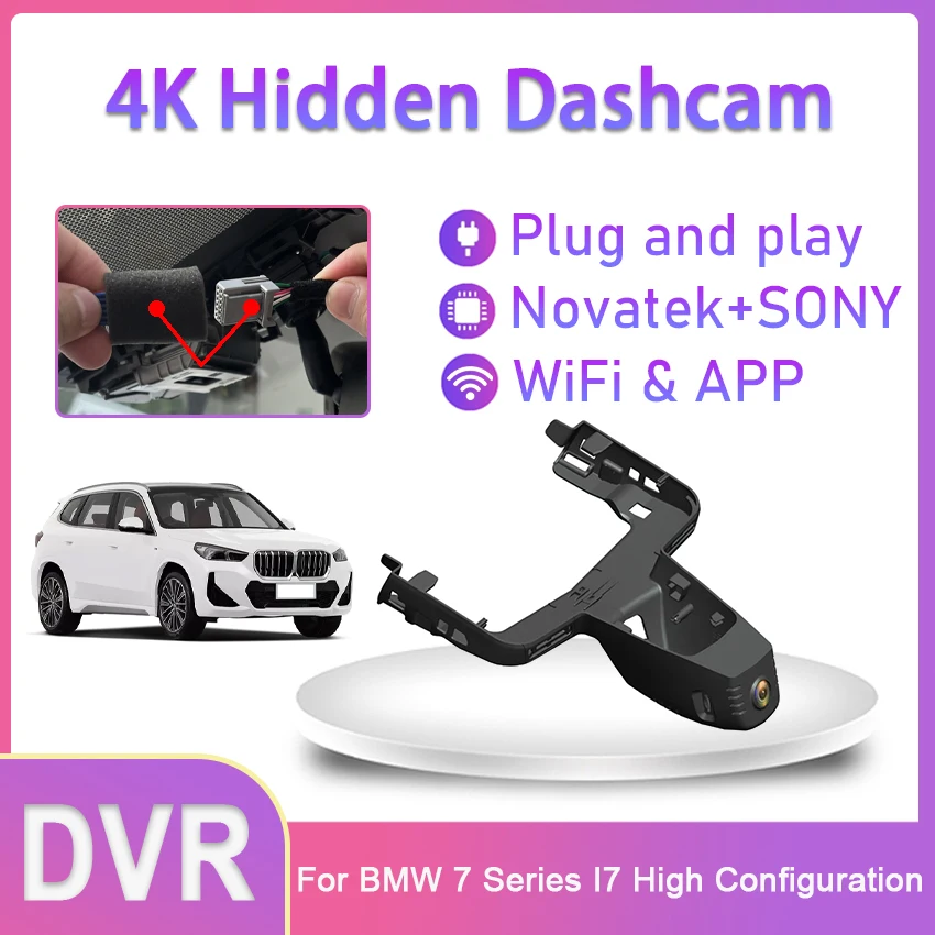 New! Car DVR Wifi Video Recorder UHD Dash Cam Camera For BMW 7 Series I7 High Configuration 2023 Night Vision Control Phone APP