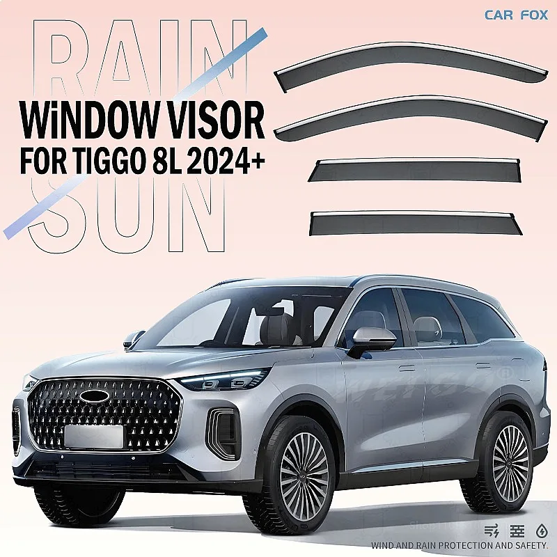 

For Chery Tiggo 8L 2024+ Car Window Visor Rain Sun Shade Awning Side Windshield Guard Auto Accessories