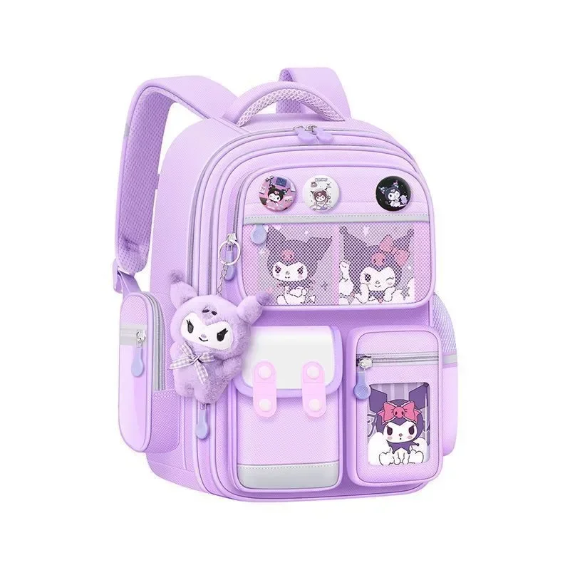 Kreskówka kuromi Moja melodia Cinnamoroll kawaii tornister dla dzieci uczeń zmniejszający obciążenie plecak o dużej pojemności przybory szkolne