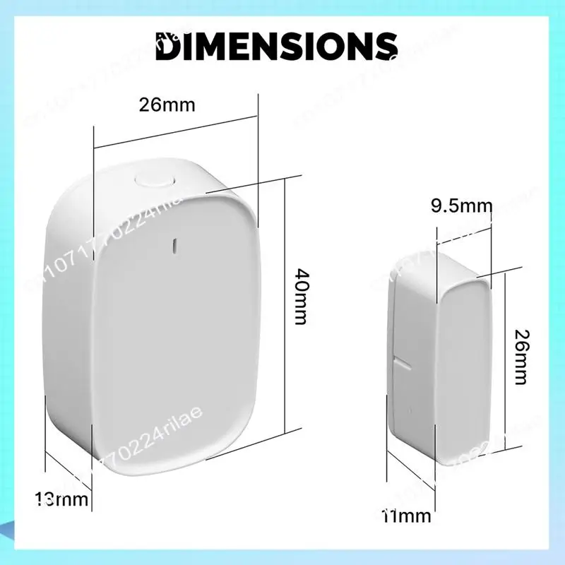 A17Z Wifi Smart Window Door Gate Sensor Detector Smart Home Security Alarm System Smart Life Tuya App Remote Control