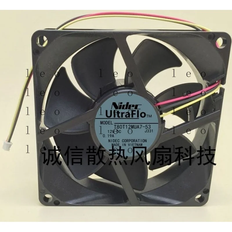 DD  1 PCS    Fan T80T12MUA7-53  DC 12V 80X80X25mm projector cooling fan 3 pin *mn
