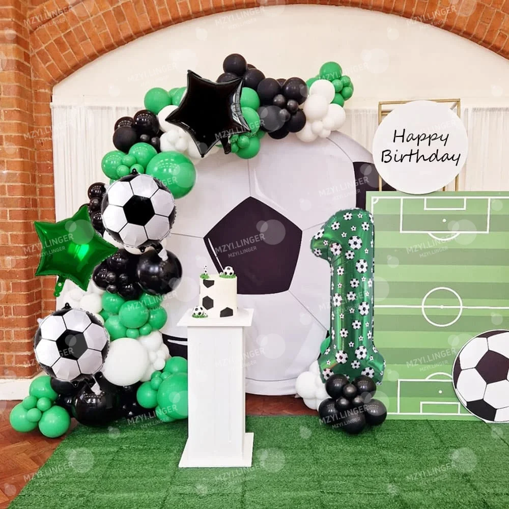 Fußball-Ballon-Set | Fußball-Themen Geburtstagsdekoration für Geburtstagsfeiern, Fußball-Party-Luftballons, Sport-Themen Partyzubehör – Detail 7
