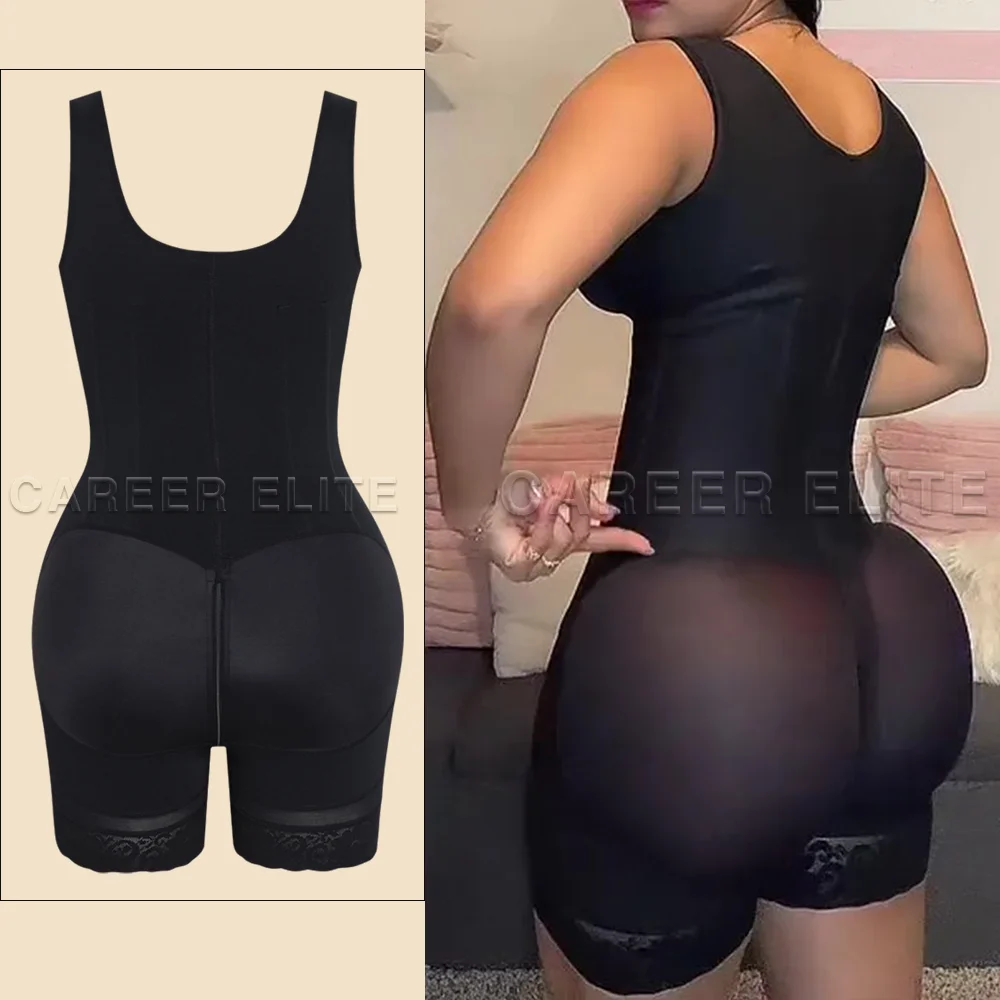 Bbl Double Compression Full Body Stage 2 Faja Women Body Shapewear Bodysuit Ass Stuff Push Up Flat Stomach Modeling Corset