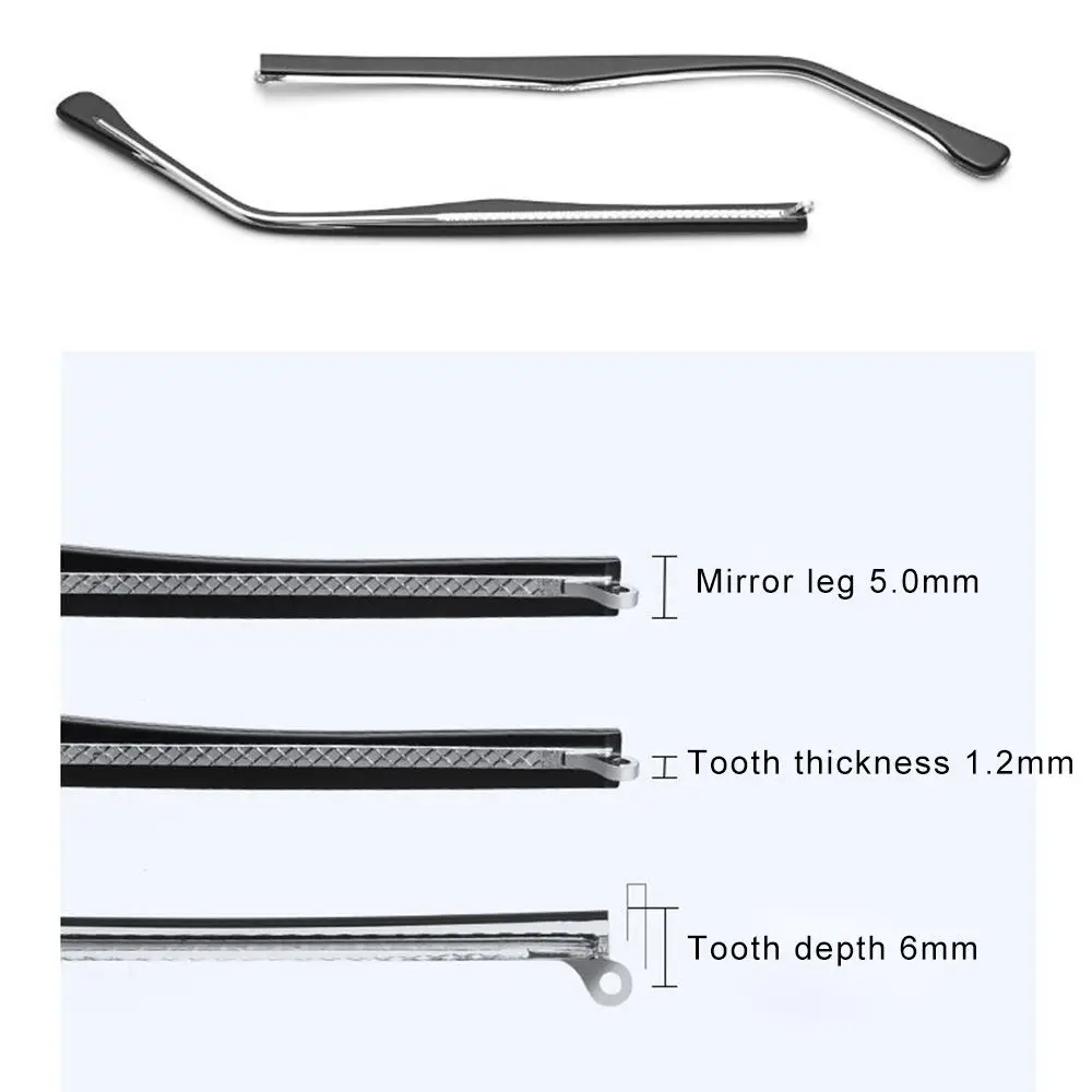 Afbeelding 4: 1 Paar Vervanging Tempel Plastic Arm Bril Zonnebril Spektakel Crystal Plain Metalen Been Accessoires Tempels