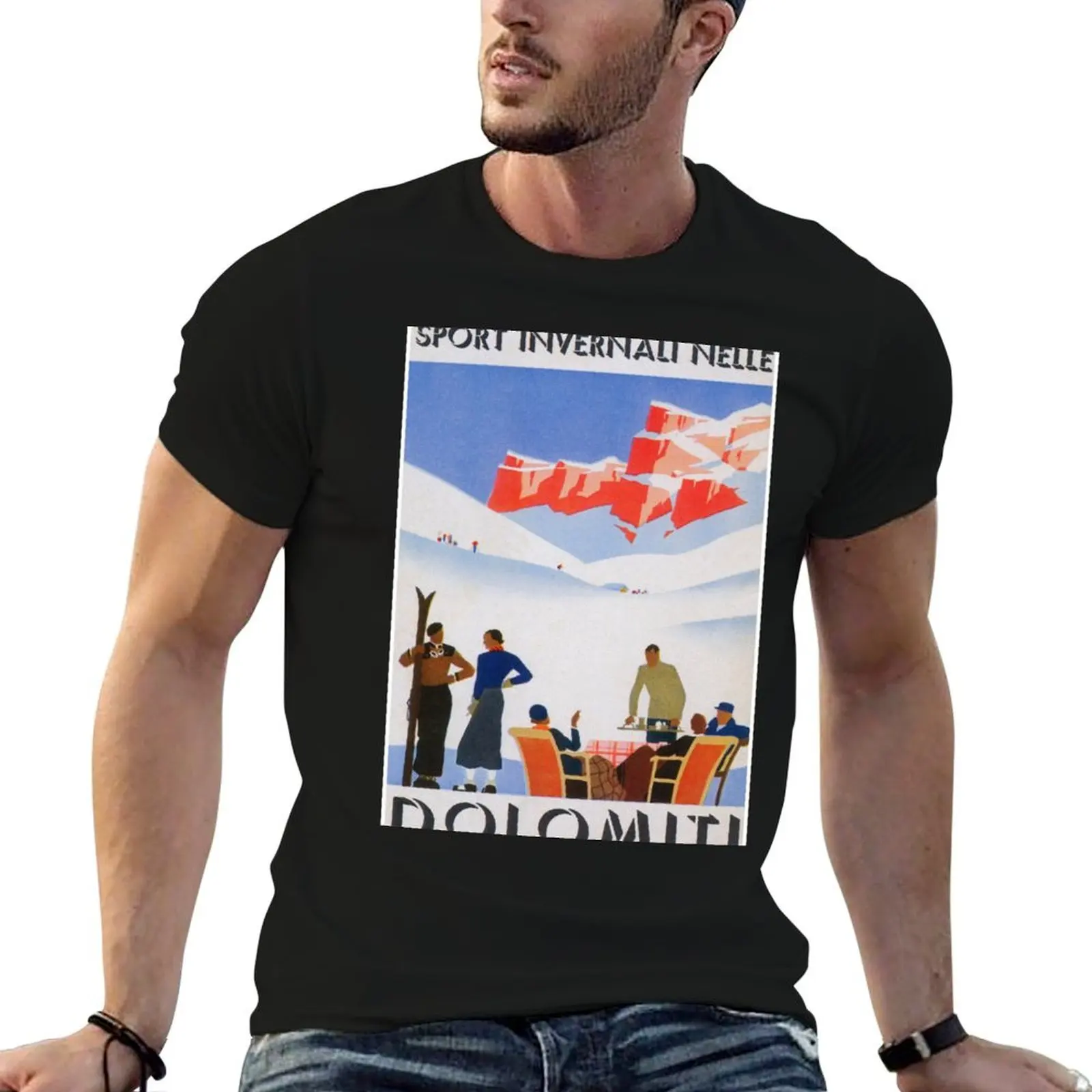 Dolomites, Italy Vintage Travel Poster T-Shirt boys animal print animal prinfor boys Short sleeve tee mens designer clothes