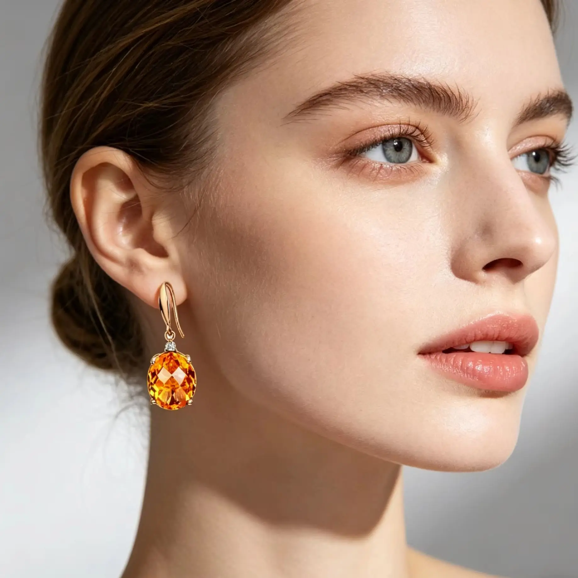 2026 Fashionable New Gold-colored High-quality Zirconia Earrings -  Silver Ear Studs - Non-decaying - Can Be Exposed To Water