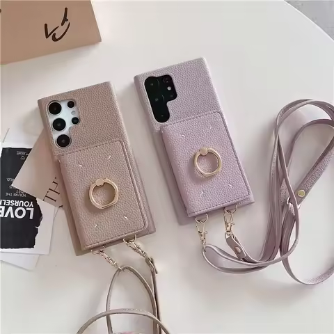Crossbody with Card Holder Phone Case for Samsung Galaxy S23 FE S25 S24 Ultra S22 Plus A13 A33 A14 A24 A34 A53 A54 Leather Cover