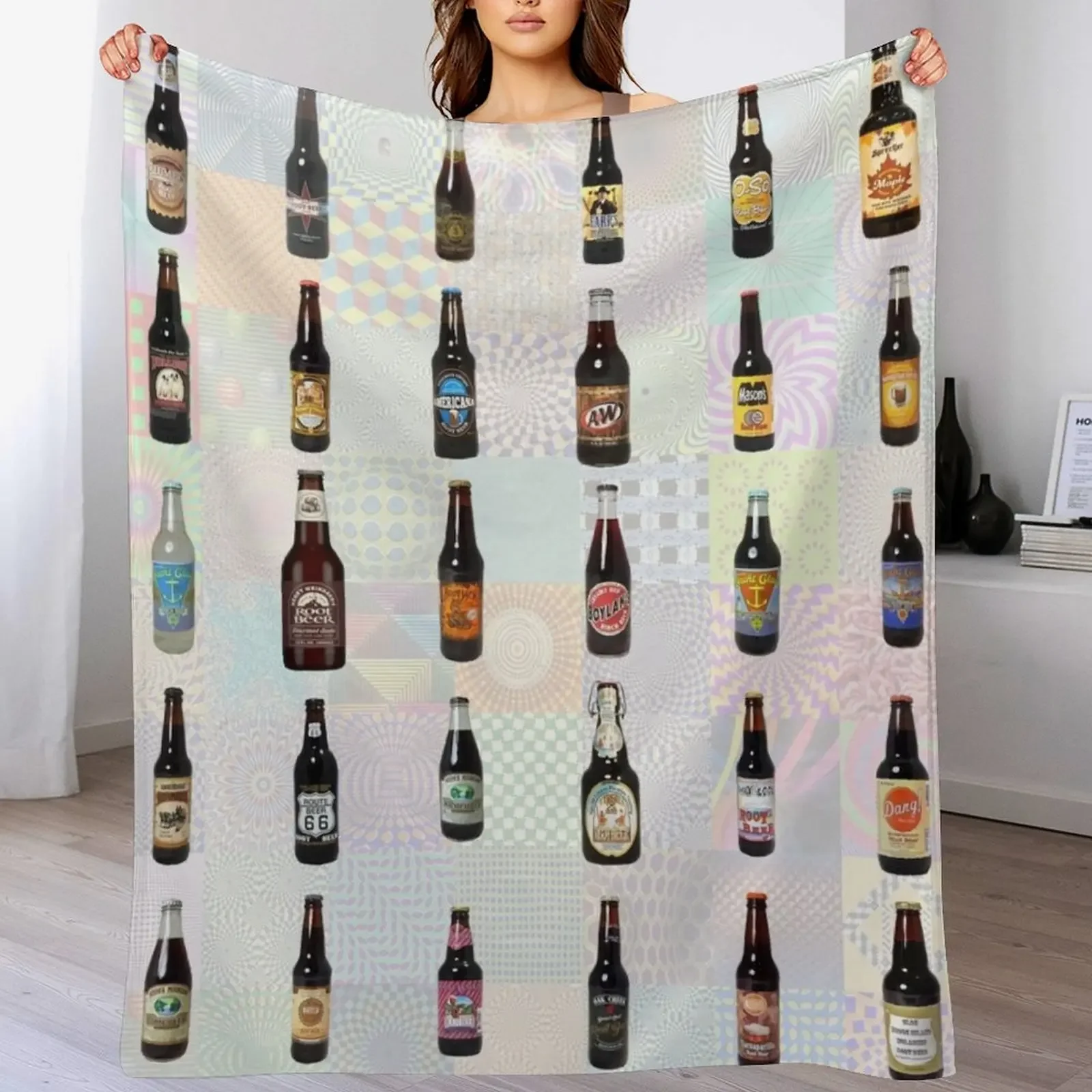 

Root Beer Throw Blanket Bed covers Shaggy Blankets