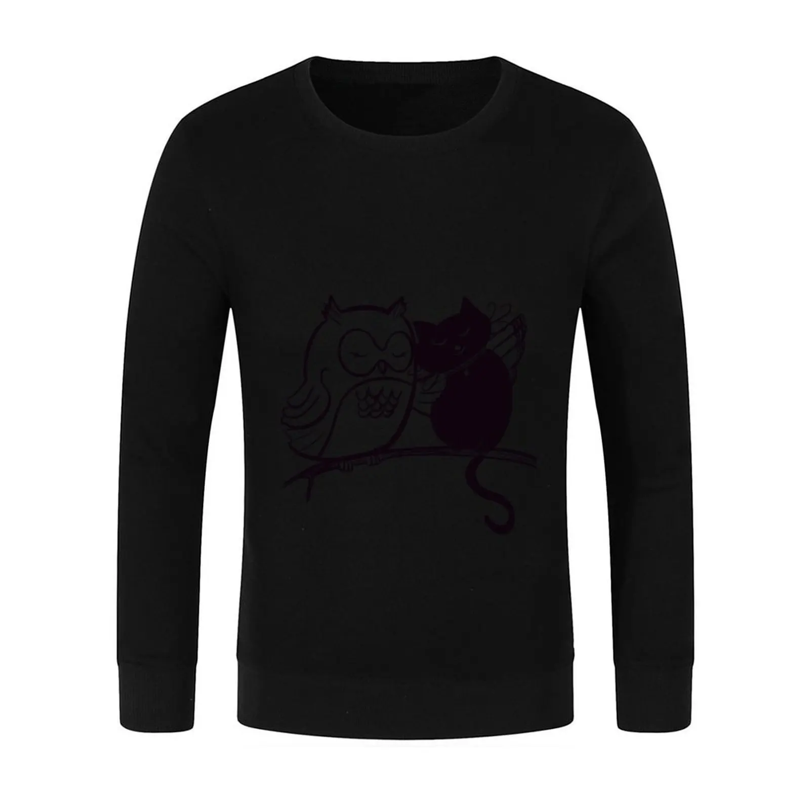 البومة والهرة (الريش والقطط) البلوز الرجال ارتداء ملابس أنيمي ملابس الشتاء البلوز الجديد