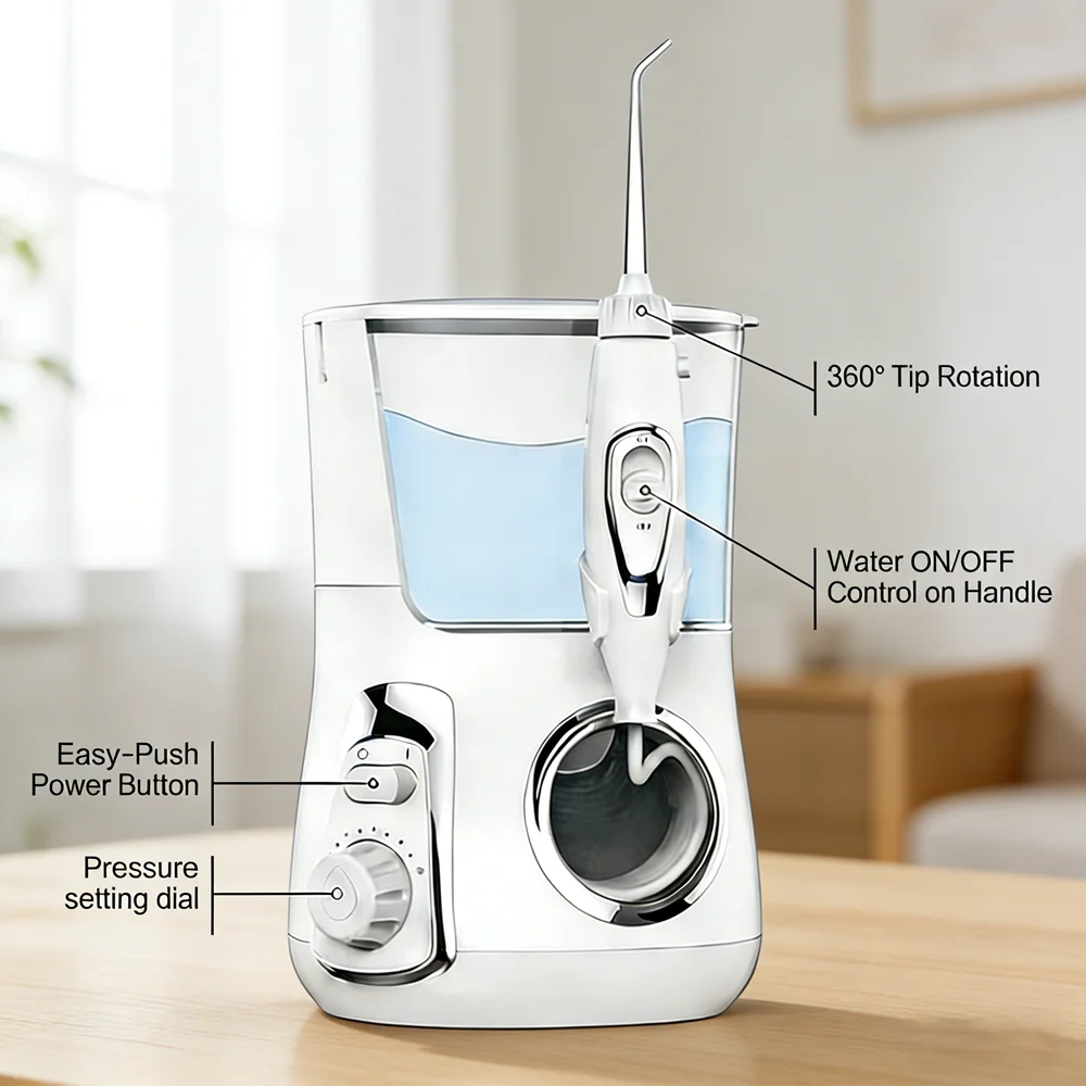 

Профессиональный портативный ирригатор для полости рта с 10 режимами, емкостью 800 мл, электрический очиститель зубов