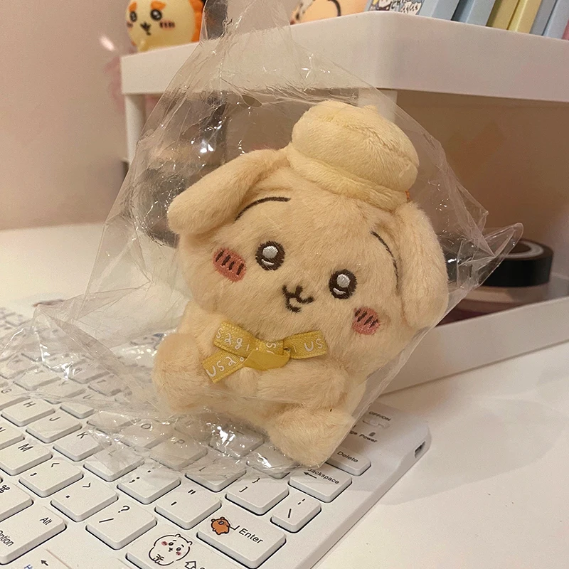 10 cm version japonaise dessin animé Chiikawa Hachiware Usagi mignon garçon et fille cadeau béret assis peluche poupée sac à dos clé pendentif