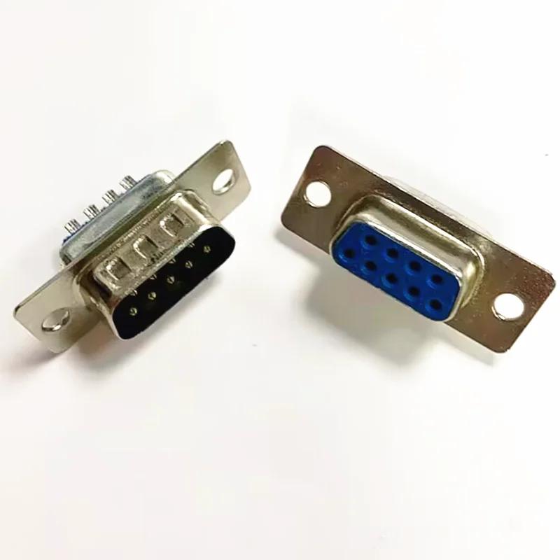 10PCS/LOT New RS232 serial port connector DB9 male and female  socket/Plug connector 9pin copper RS232 COM socket adapter