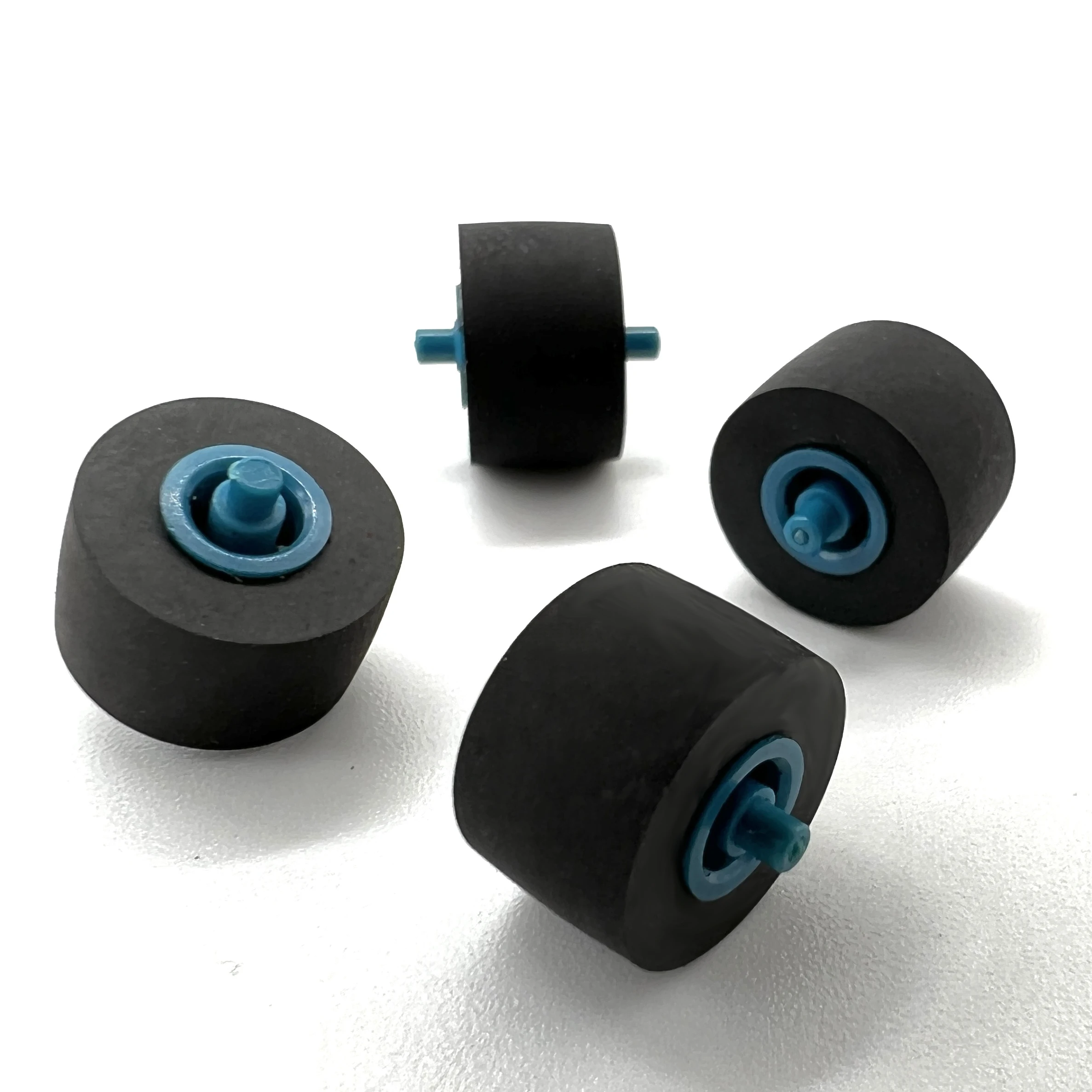 10x6x1.5x10mm Rubber Pinch Roller Wheel With Blue Shaft For Tape Recorder Pressure Cassette Deck Movement Audio Accessories