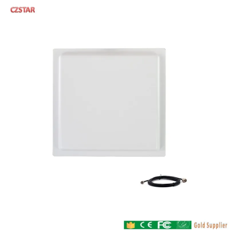 Czstar 1-15m UHF 12dBi antena rfid de polarización lineal antena rfid de larga distancia para gestión de personal de vehículos de almacén