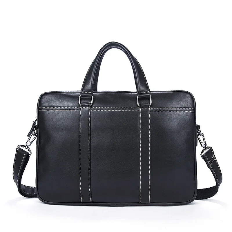 

high-quality Genuine leather men's briefcase business handbag computer bag men's cowhide shoulder crossbody bag official bag