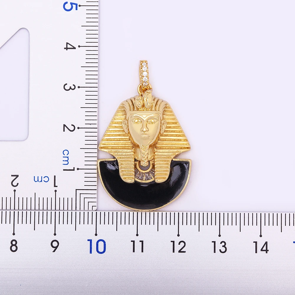 Nidin Top Quality Vintage Crystal Pyramid Ancient Egyptian Pharaoh Pendant Gold Color Isis Horus Necklace Women Men Jewelry Gift