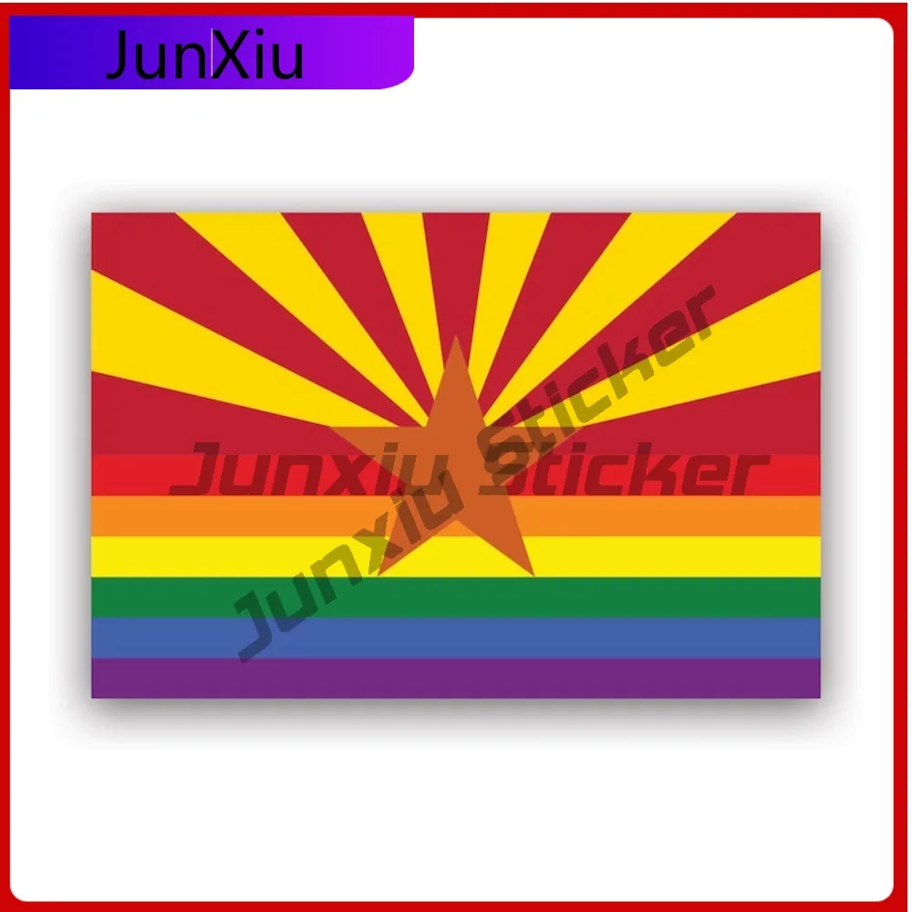 

Rainbow Arizona Gay Sun Resistant Fade Resistant Classic For Truck Motorcycle Car Window Removable Easy Apply Decal Cartoon