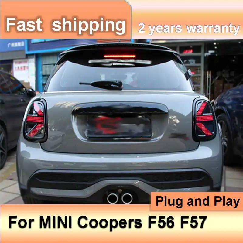 Car Accessories for Mini F56 Tail Lights 2014-2021 Coopers F57 Tail Lights Rear DRL Fog Brake Turn Signal Reversing