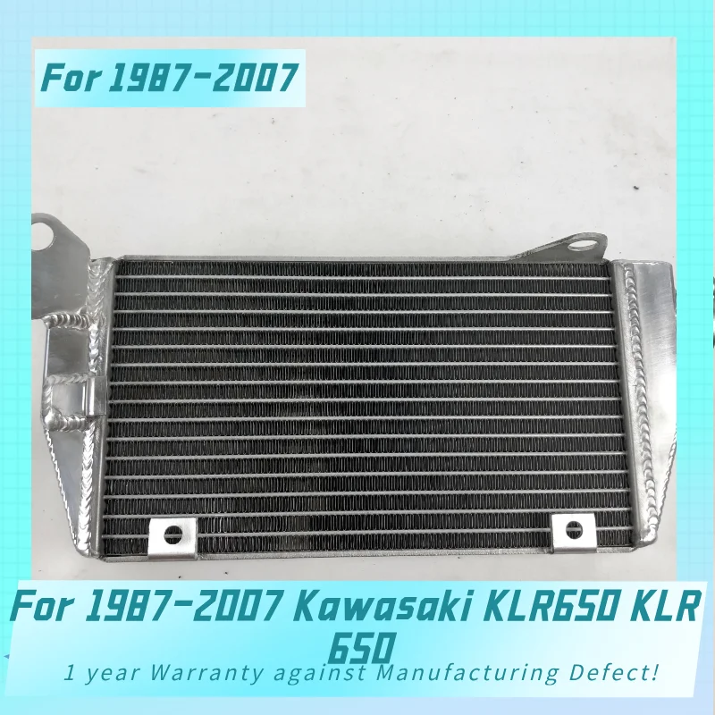 Aluminum Radiator For 1987-2007 Kawasaki KLR650 KLR650 Cooler Cooling Coolant 1987 1988 1989 1990 1991 1992 1993 1994 1995 1996