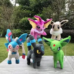 5 Styles Pokemon Shiny Eevee Sylveon Vaporeon Espeon Umbreon Plush Cute Eeveelution Stuffed Toy Cartoon Soft Doll