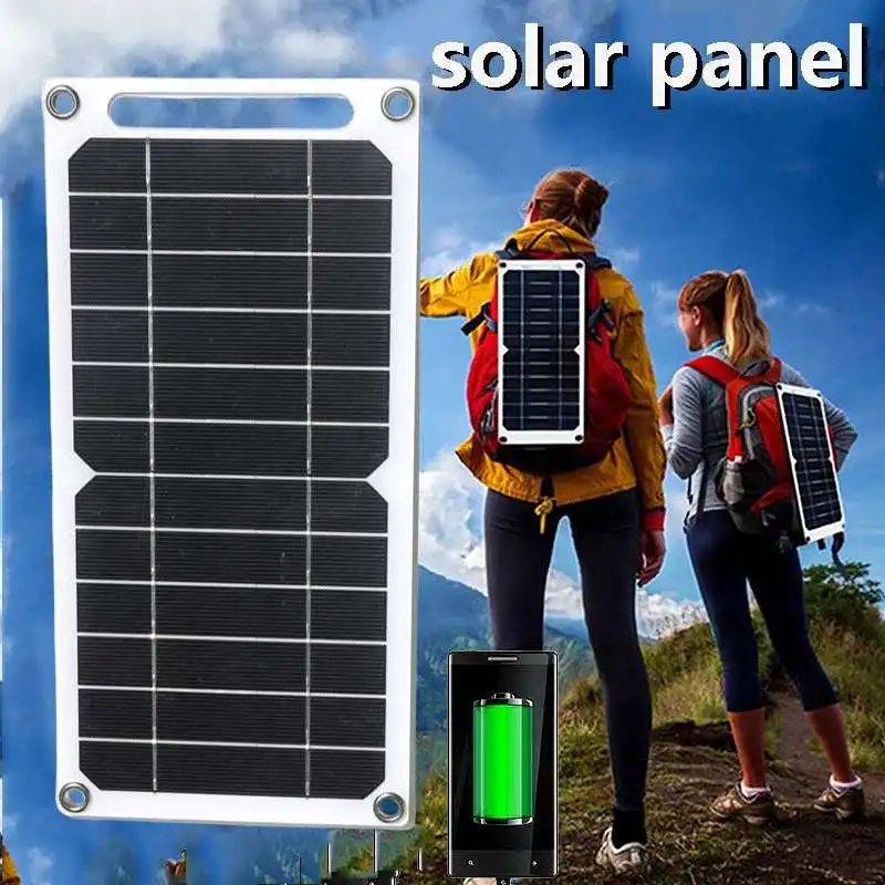 

Solar Charging Panel Outdoor USB Solar Charger for Camping Hiking Portable Battery Mobile Phone Charging Bank Power Supply