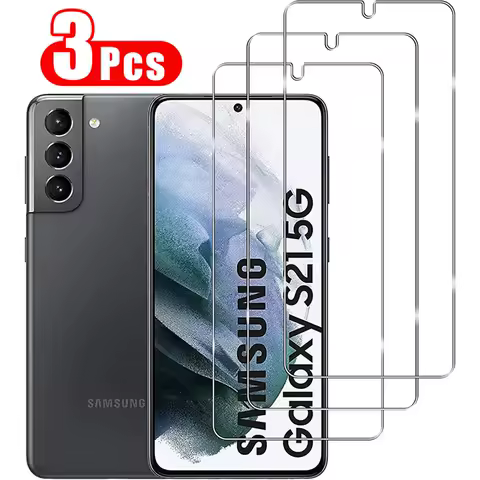 3Pcs 9H Fingerprint Unlock Tempered Glass For Samsung Galaxy S21 5G Screen Protector